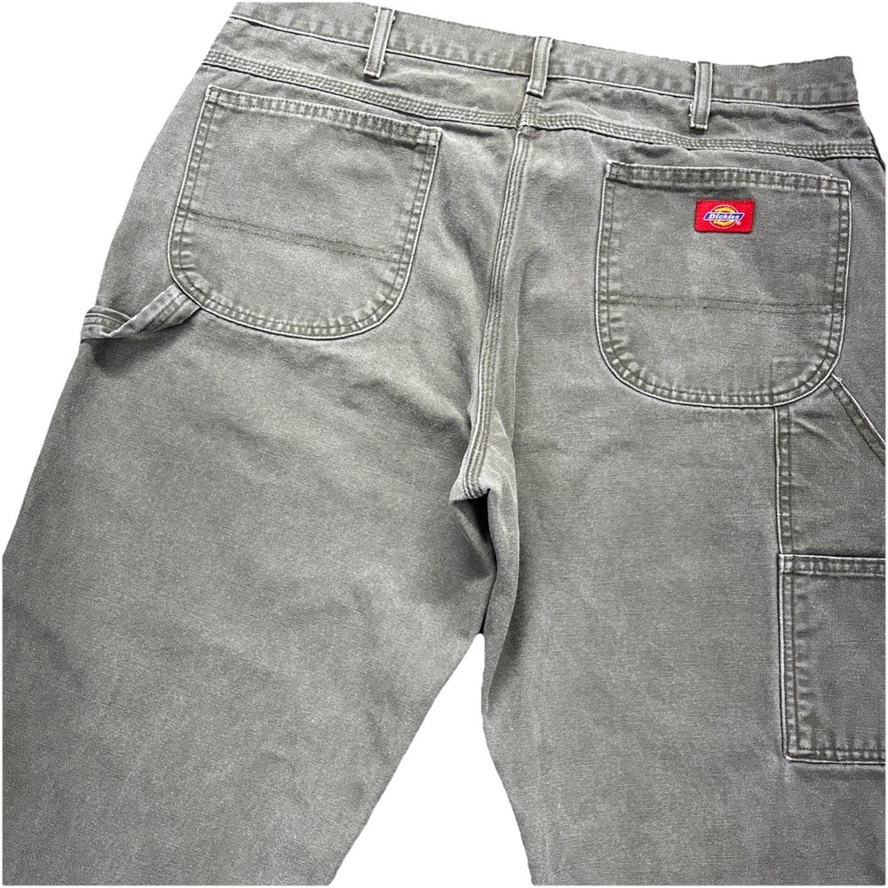Vintage Dickies Carpenter Jeans Mens 38 X 34 Gray Straight Leg Workwear Utility